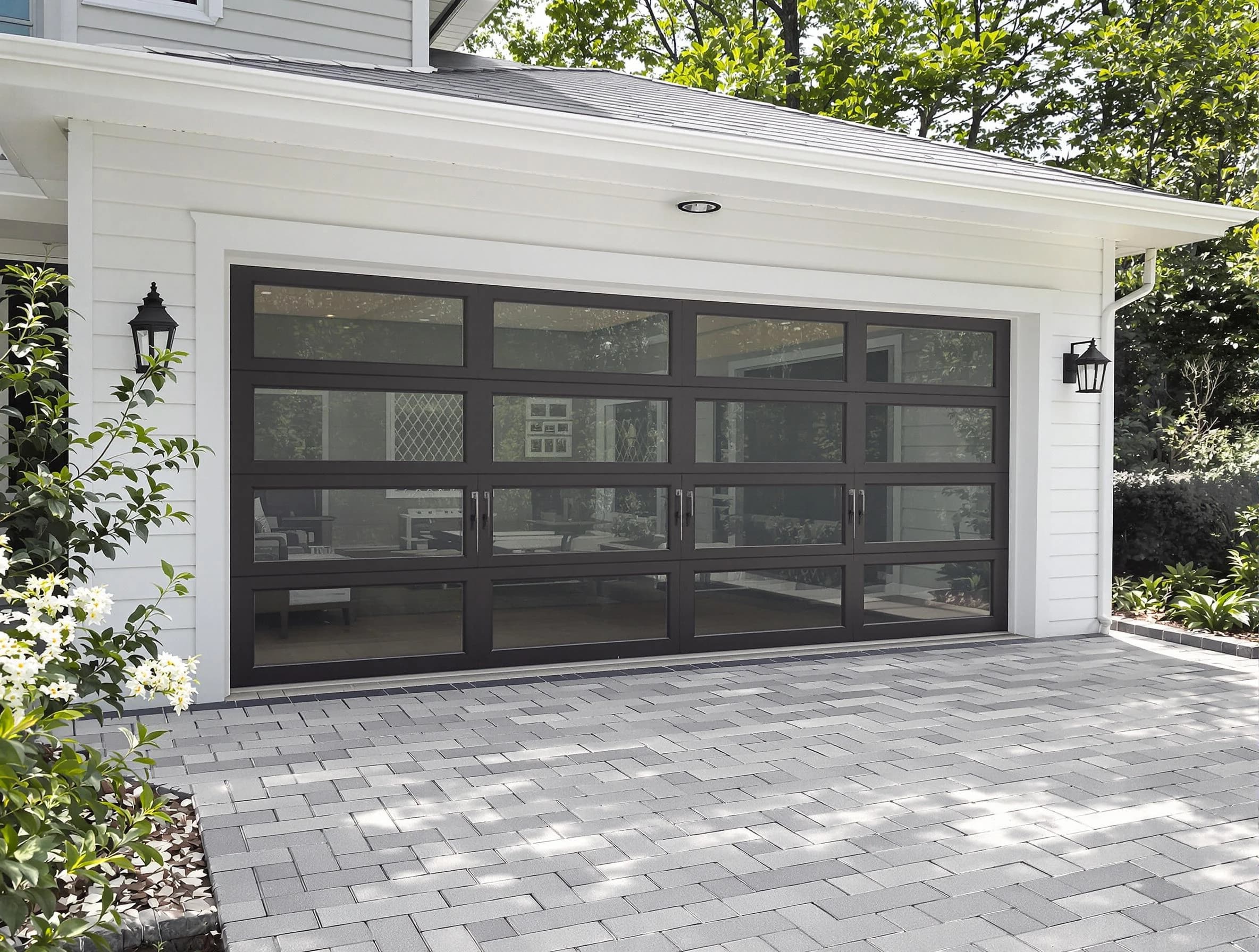 Englewood Garage Door Repair design specialist presenting custom garage door options to Englewood homeowner