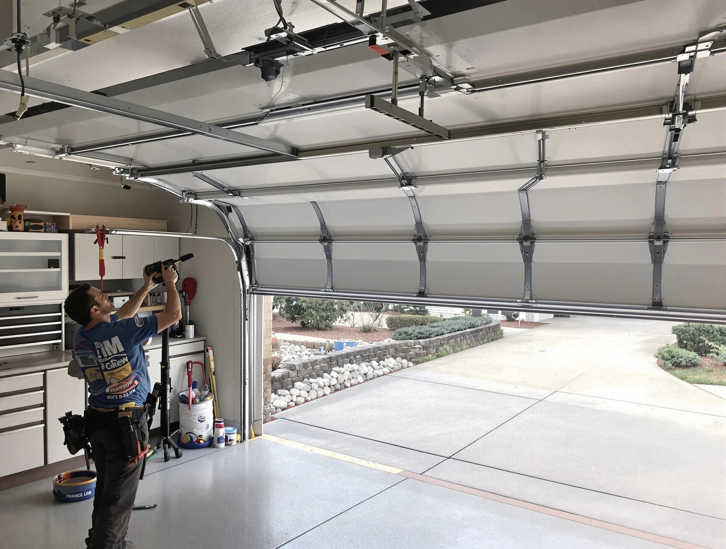 Garage door track repair service by Englewood Garage Door Repair in Englewood