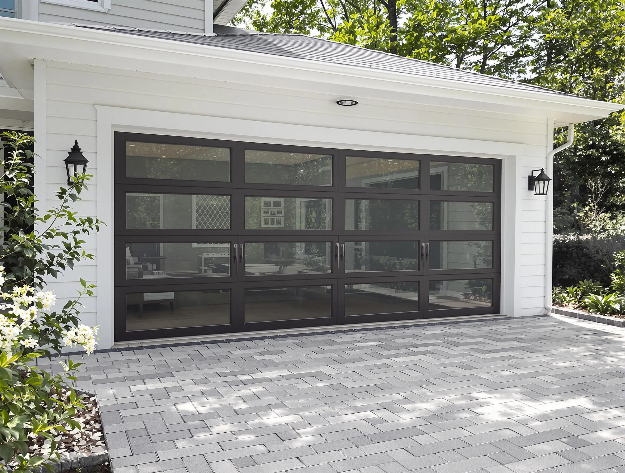 Englewood Garage Door Repair design specialist presenting custom garage door options to Englewood homeowner